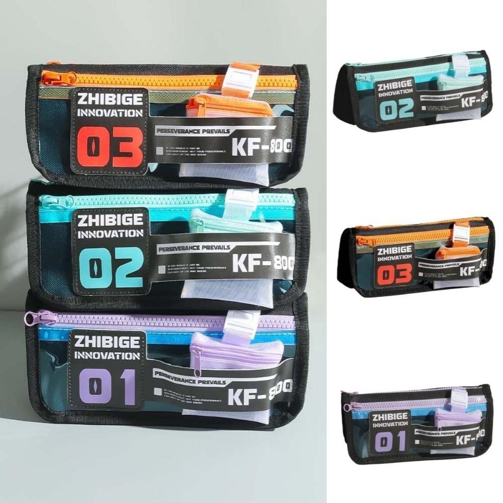 English Alphabet Racing Car Pen Bag Double-layer Pencil Pouch Letters Stationery Bag Boys Men
