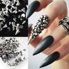 Appro150pcs/box 3D Cone Spike Nail Rhinestone Gold Silver Rivet Nail Decoration  Wedding Design