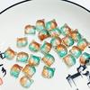 DW12 20 Stück Glas Kreativität Katzenkopf Perlen Niedlich Gerades Loch Lampwork Perle DIY Armbänder Halskette Ohrring DIY Zubehör