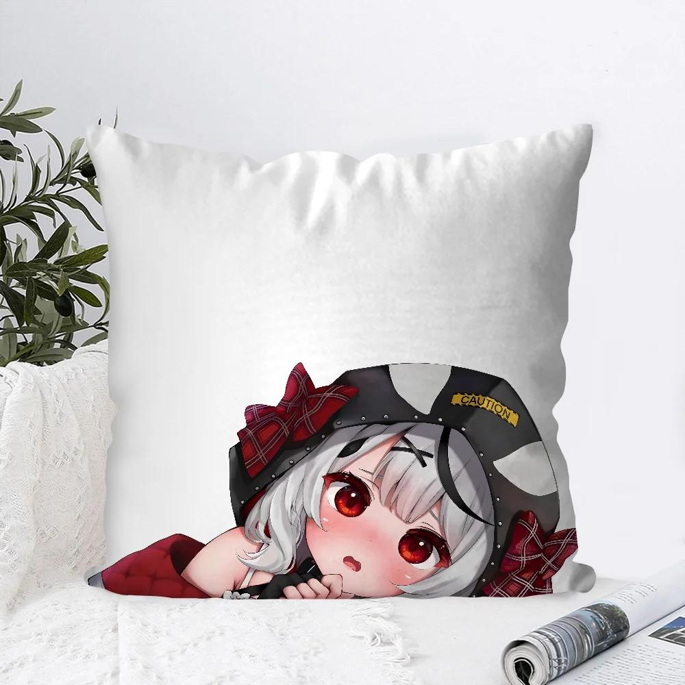 1PC Anime Girl Hololive Sakamata Chloe Game Pillow Case Sofa Decorative Home Double-sided Printing Short Plush Cushion Cover