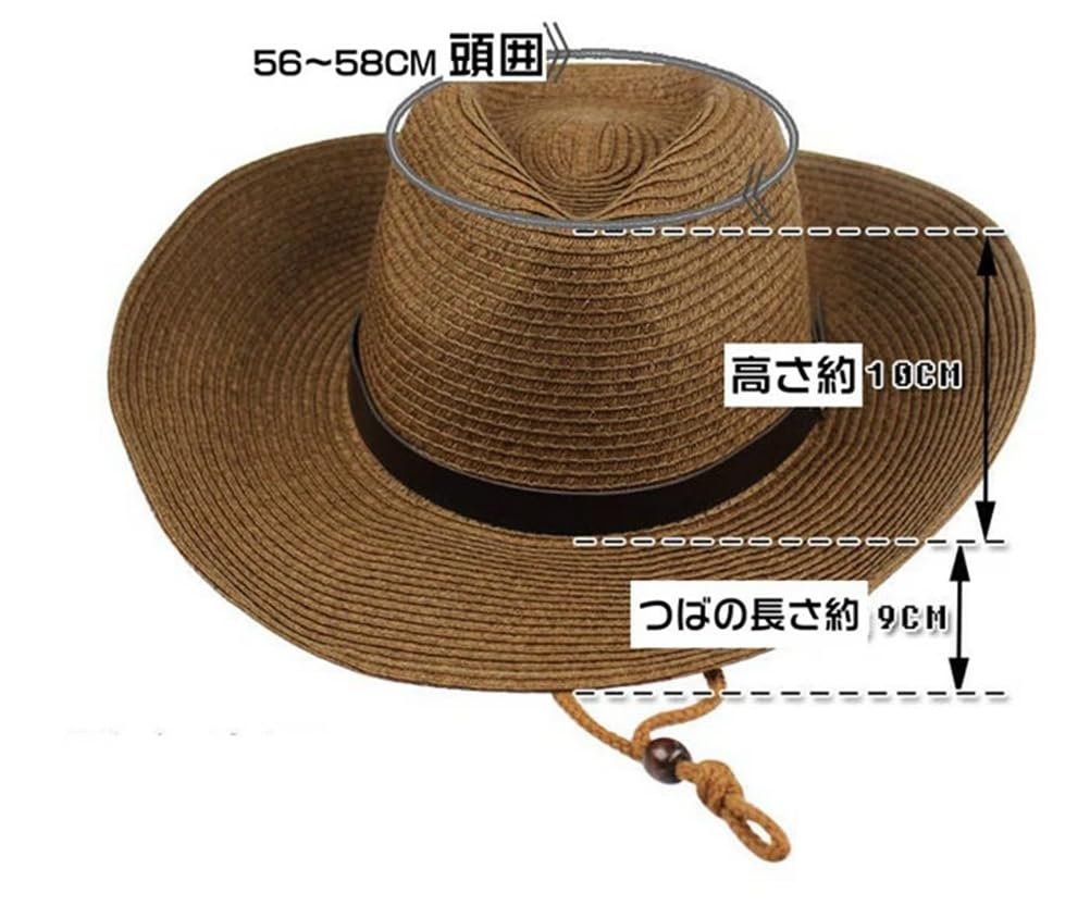 YAYUPLUS Straw Wide Perfect for Farm Sun and UV Perfect for Day B Camel Men's Hat, Brim, Work, Gardening, Protection, Golf, Fishing, Protection,