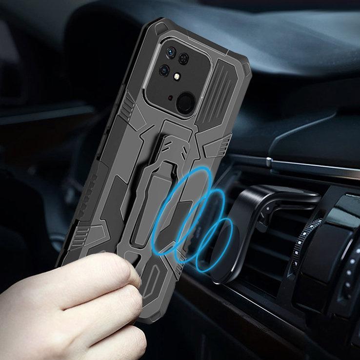 Hybrid KickStand Case for Xiaomi Redmi 10C, Black