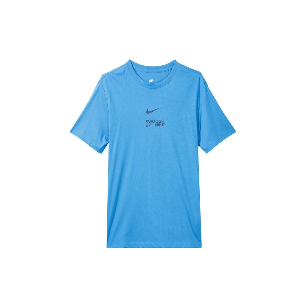 Nike T Shirts Men's Light Photo Blue Crew Neck Moderate Straight Fit FD1245-406