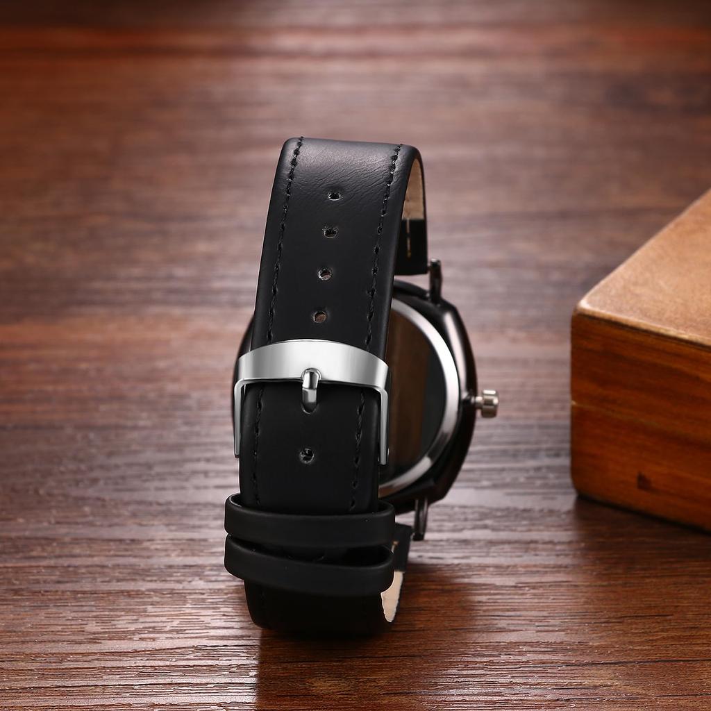 Leather Antique Waterproof Leather Strap Waterproof Analog Quartz Watch Simple Accessories Birthday Christmas Day Present Men's Watch Men's -