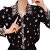 2025 Spring Versatile Slim Casual Women's Printed Professional Shirt