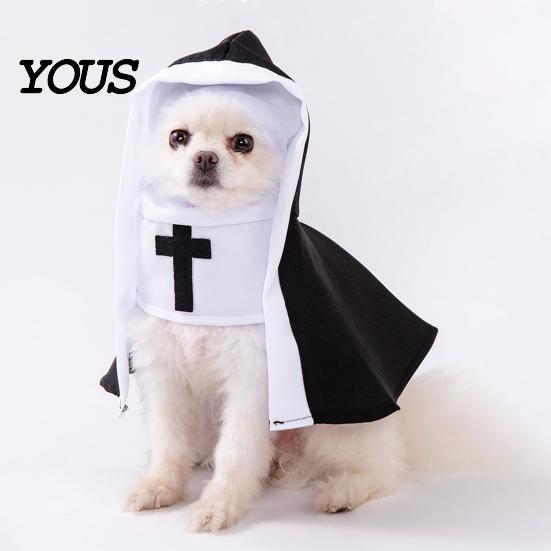 Comfortable Pet Costume Cat Nun Costume, Cute Outfit, Cosplay Clothes, Fun Party Outfit for Small Medium Dogs Cats Pullover