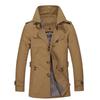 Men's Fashion Long Coat Long Sleeved Cotton Casual Business Jacket Winter Street Shooting Men's Clothing