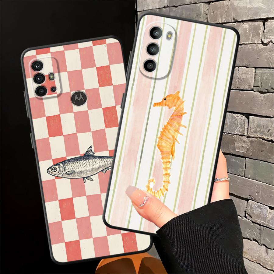 Marine Animals Case for Moto S30 Pro Edge 20 30 X30 Pro Soft Back Phone Cover