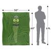 Rick And Morty Silky Pickle Rick Supersoft Blanket