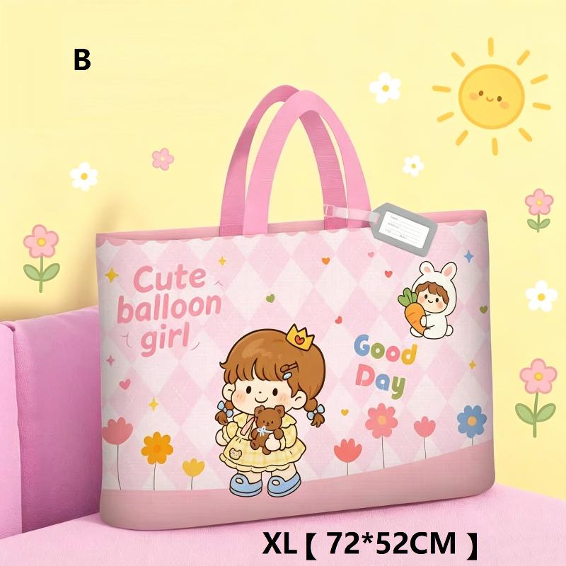 Large Capacity Waterproof Oxford Cloth Cartoon Kids Quilt Storage Bag For Clothes Quilts