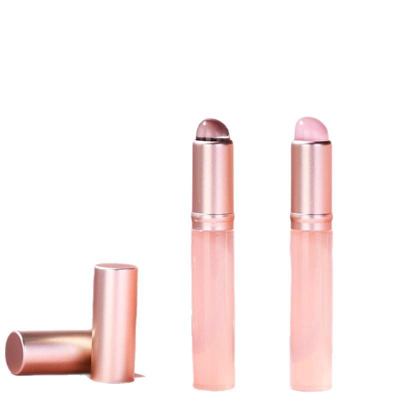 Silicone Lip Brush: Portable, Round Head, Ideal for Blending Lipstick and Lip Mud