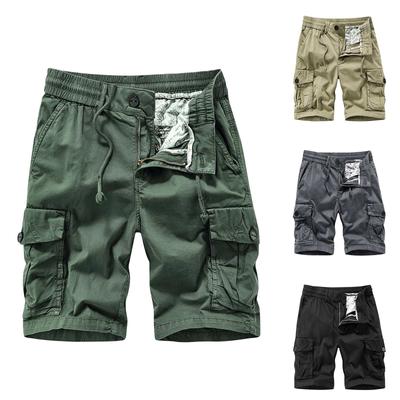 Pánske Casual Color Outdoors Pocket Beach Work Nohavice Cargo Shorts nohavice