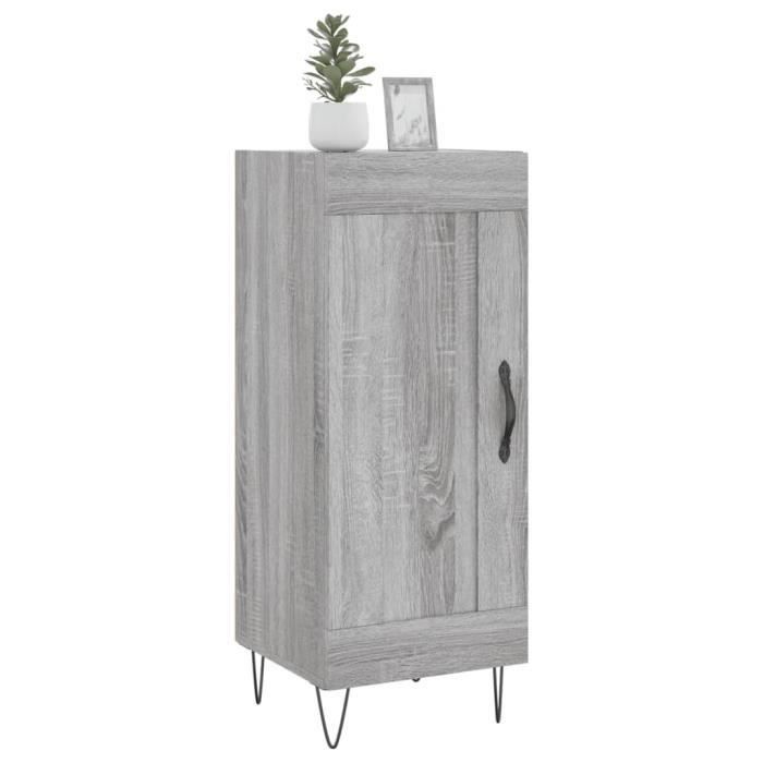 VidaXL Buffet Sonoma gris 34,5x34x90 cm Bois d'ingénierie 830442