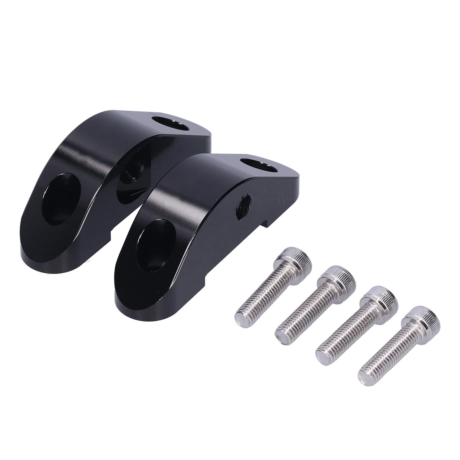 

Комплект адаптеров для зеркал Черный Зеркало заднего вида Алюминиевый сплав Обработанный на станке с ЧПУ Подходит для KYMCO DOWNTOWN 300I