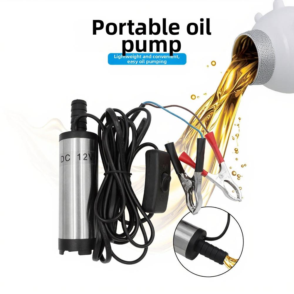 Easy Setup 12V DC Oil Pump Submersible Diesel Pump Portable Fluid Transfer