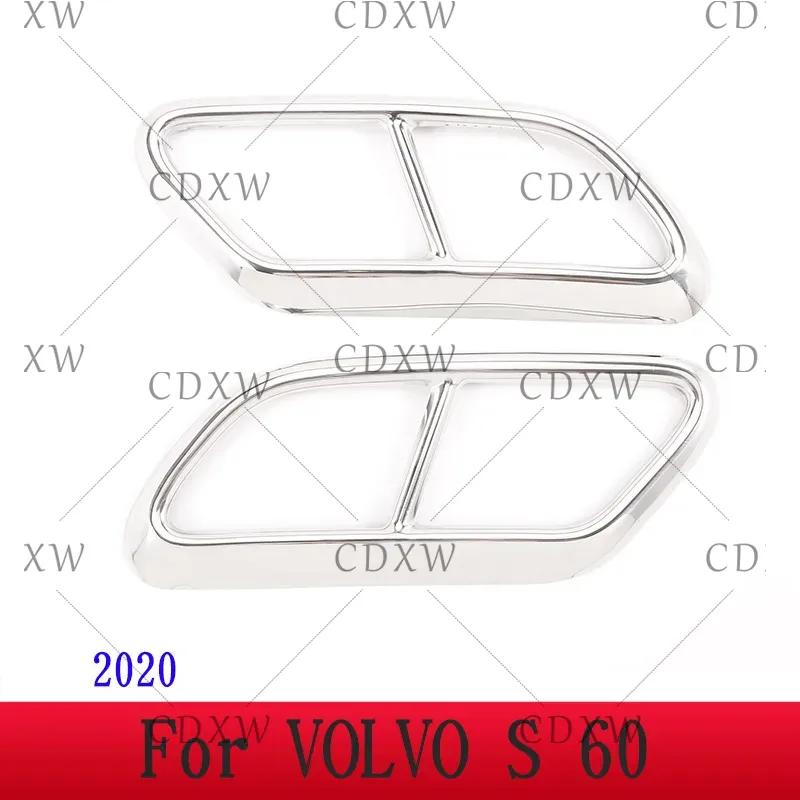 For Volvo XC60 S60 XC90 S90 V90 Stainless Steel Car Tail Muffler Exhaust Pipe Output Cover Decorative Cover Car Accessories