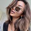 1/2pcs New Double Beam Metal Large Frame Polygon Sunglasses Fashion Women Men Sun Glasses Black Brown Mirror Eyewear UV400