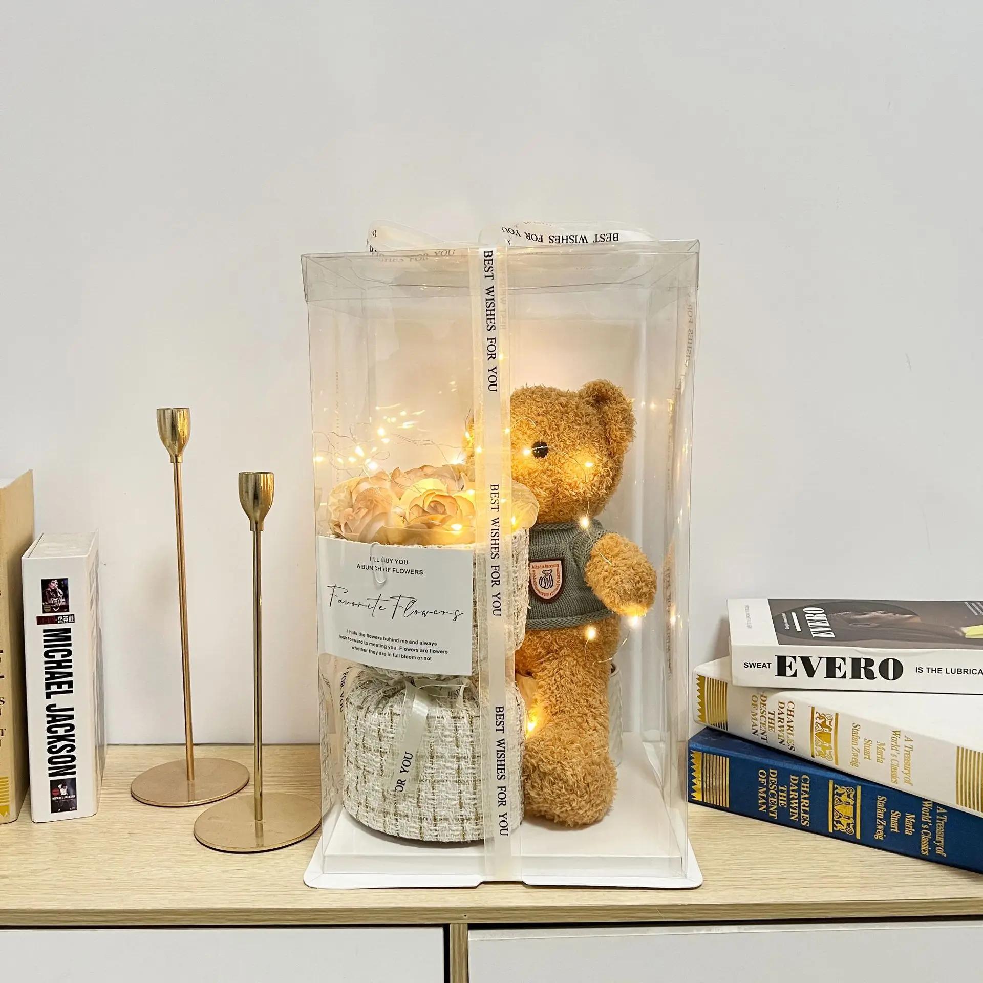 День Святого Валентина подарок: Кукла Медвежонок Подарок на выпускной, Букет подарков на фестиваль, Подарок на фестиваль Кукла Роза Сопровождающий подарок