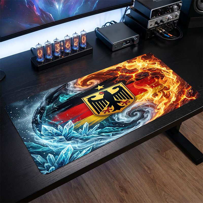 Germany Football Crest Mouse Pad, Extended Non Slip Rubber Desk Mat for Gaming Office Laptop Fan Gift