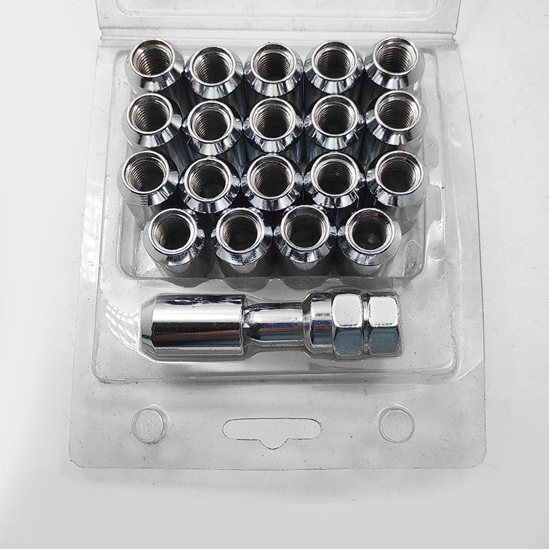 Silver Anti-theft Car Lug Nuts with Socket Key Tool