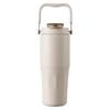 Ceramic Liner Large Capacity Travel Thermos Cup with Straw