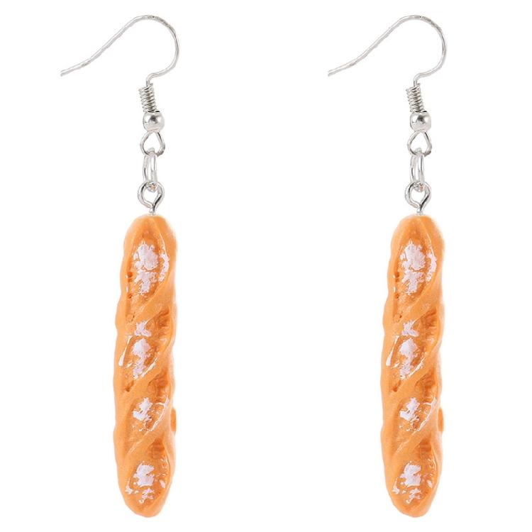 Trendige Multi-Typ-Pins Ohrringe Damen Minimalistisch Simulierte Brot Ohrstecker