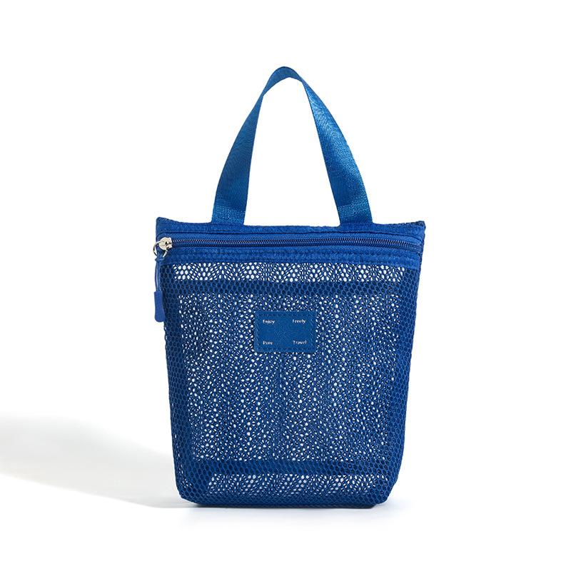 Minimalist Mesh Transparent Portable Handheld Travel Multifunctional Storage Cosmetic Toiletry Bag