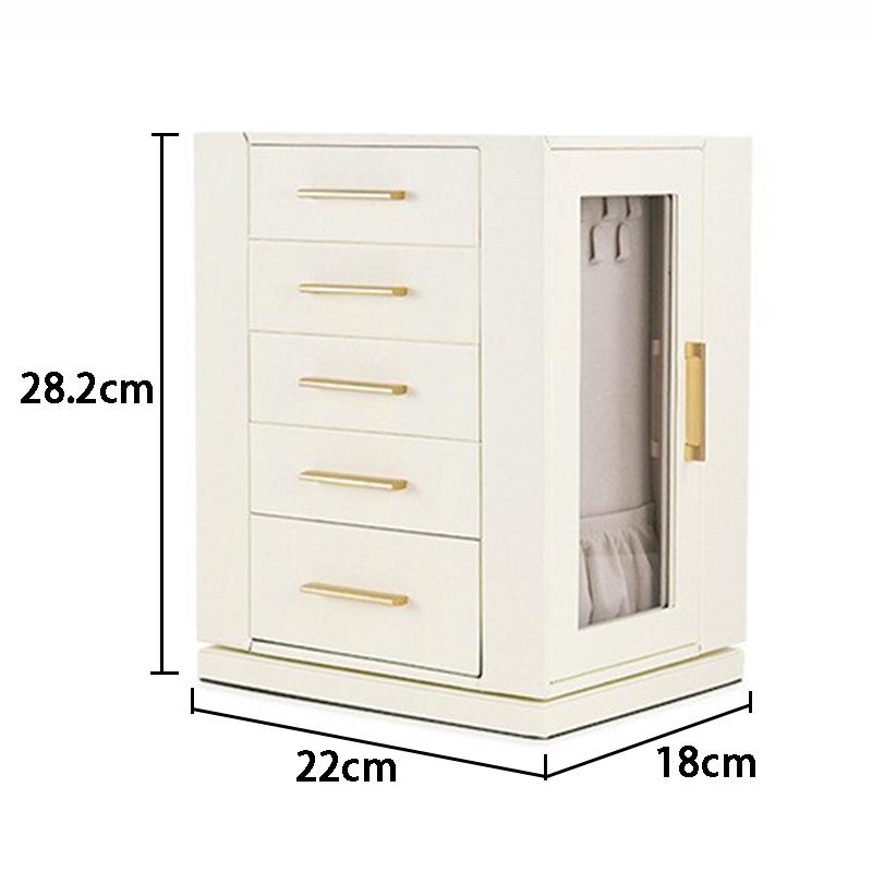 

Large Capacity Jewelry Box Multi-layer Ring Earring Storage Boxes Rotatable Jewelry Organizer Box Women s Necklace Display Boxes белый