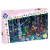DJECO Enchanted Forest Observation Puzzle, 100-Piece Jigsaw Puzzle, Picture Search Game, Hidden Objects, Educational Toy, Montessori Style, for Girls