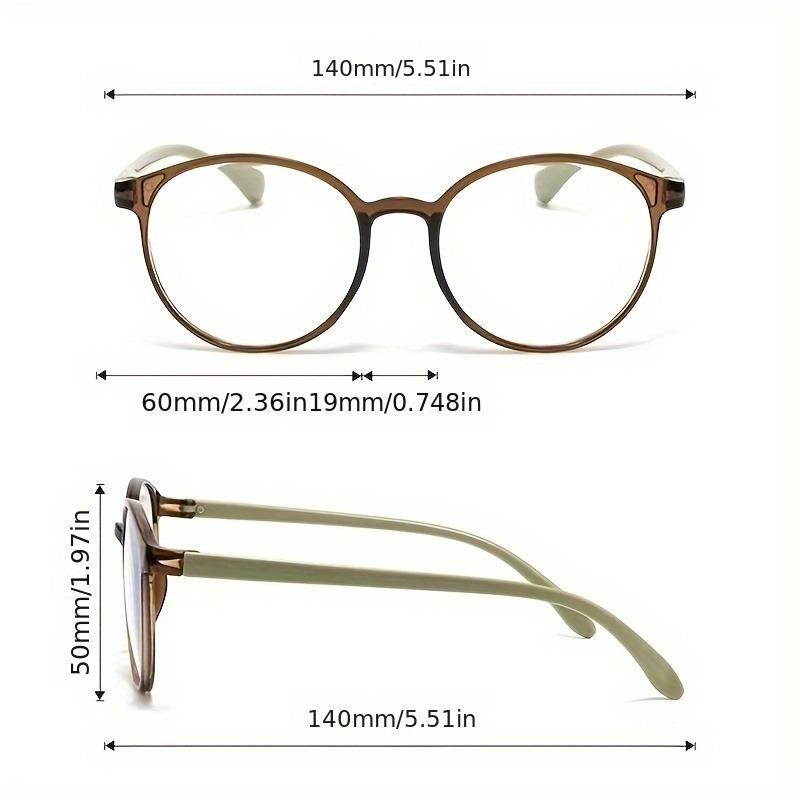 Minimalist Lightweight Reading Glasses for Women Retro Round Frame Clear Lenses Unisex Anti Blue Light Reading+1.0~+4.0