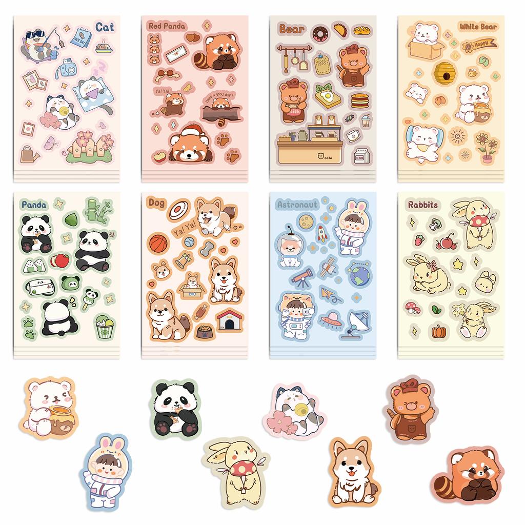 8 Cute and Fun Dream Stickers Can Be Waterproof Diary Hand Account Stickers Gu Card Stickers DIY Decorative Stickers Ins Stickers