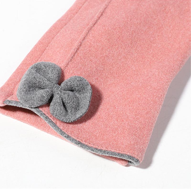 Damskie ciepłe rękawiczki z aksamitnymi, wiatroszczelnymi i antypoślizgowymi rękawiczkami do jazdy na świeżym powietrzu z ekranem dotykowym