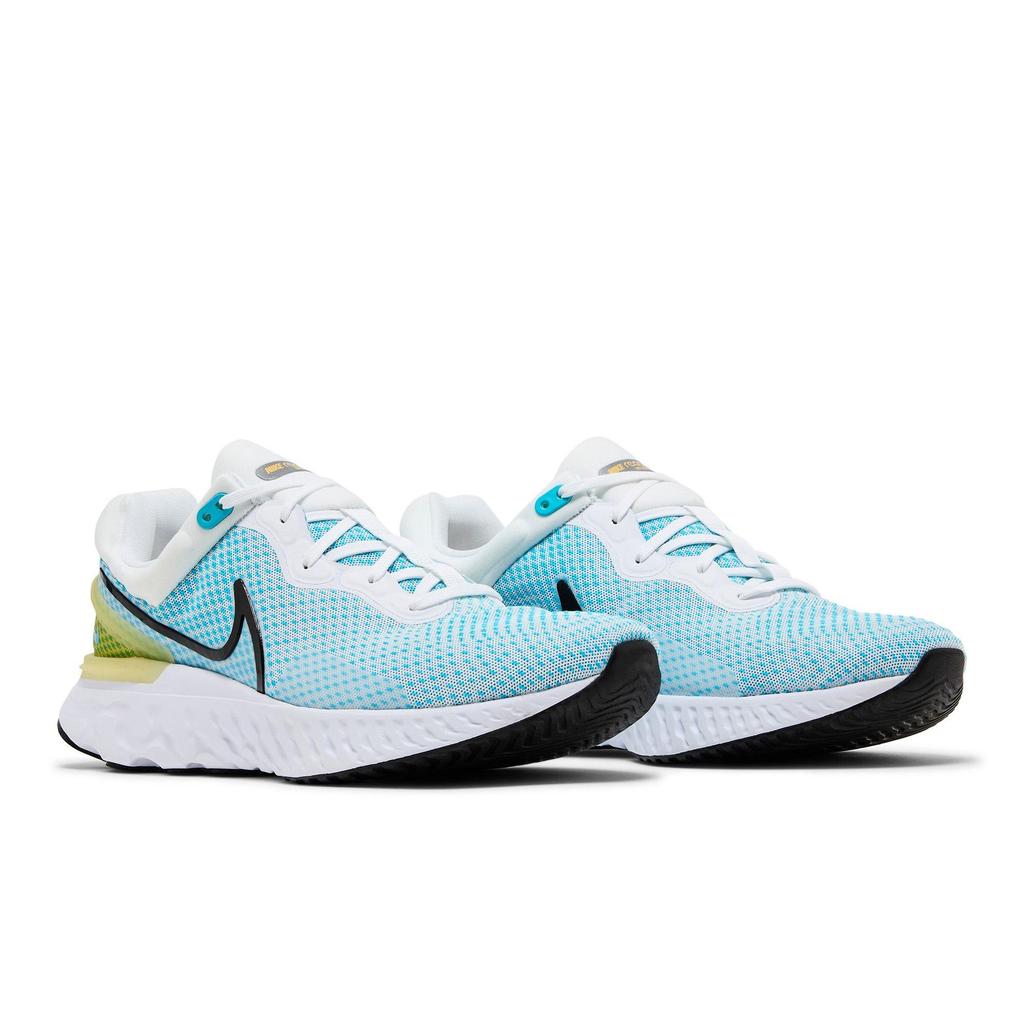 Nike React Miler 3 'White Chlorine Blue' (Unisex) White / Chlorine Blue / Vivid Sulfur / Black Running Shoes DD0490 100