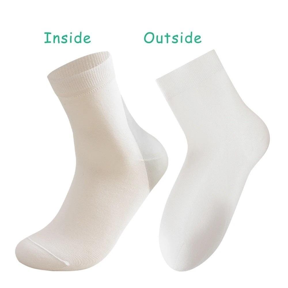 Foot Care Silicone Gel Pad Socks Softening Care Cotton Crew Socks Moisturizing Socks  Indoor белый