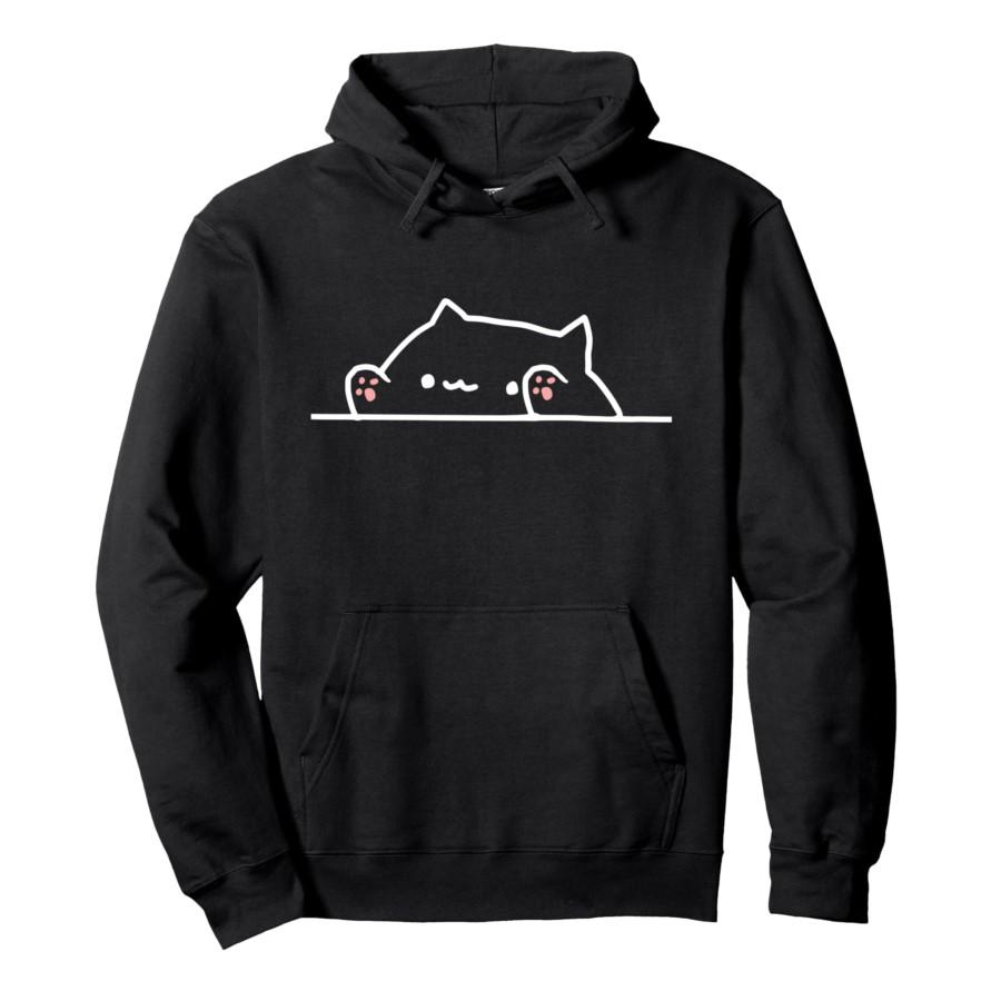 

bongo cat meme hoodie a sweater with a cute bongo cat Hoodie Men Women Pullover Streetwear Soft Casual Sweatshirt Tops 0926-2 3XL