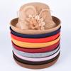 Elegant Women'S Hats Fashion  Winter Bowler Fedora Ladies Wool Round Hat Autumn Vintage Party Fedoras Church Felt Top Hat