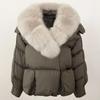 OFTBUY 2024 Winter Jacket Women Natural Real Raccoon Fox Fur Collar White Duck Down Coat Thick Warm Streetwear Casual Outerwear