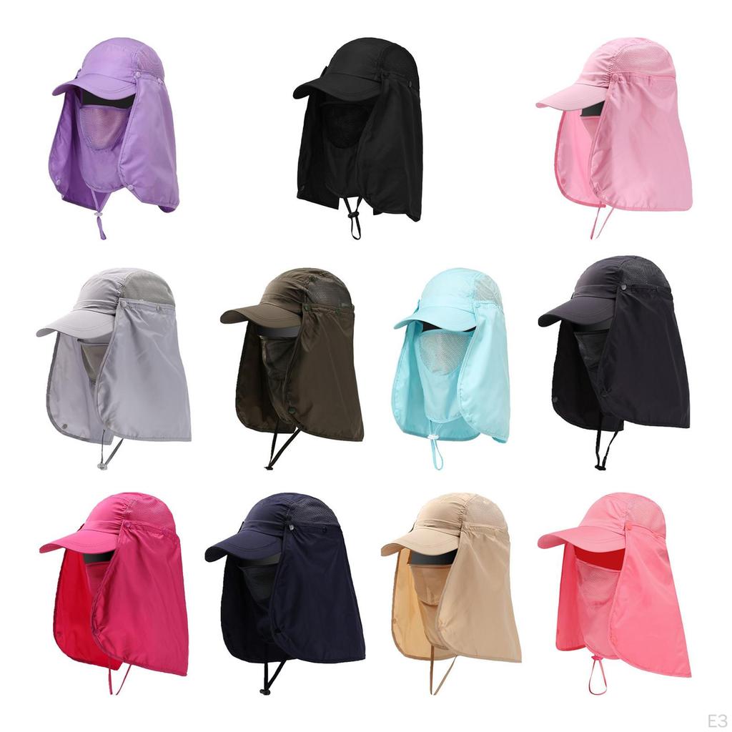 Protection Fishing Hat with Detachable Neck Cover for Outdoor Adventures