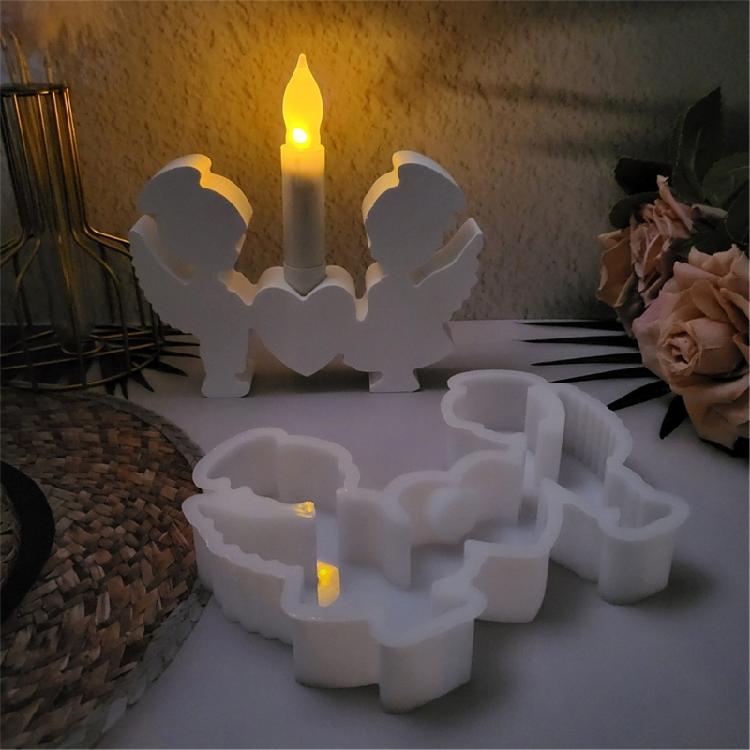 Stylish Decorative Sturdy Silicone Mould of Boy and Girl with Heart for Jewelry Accessory and Home Crafting Supplies
