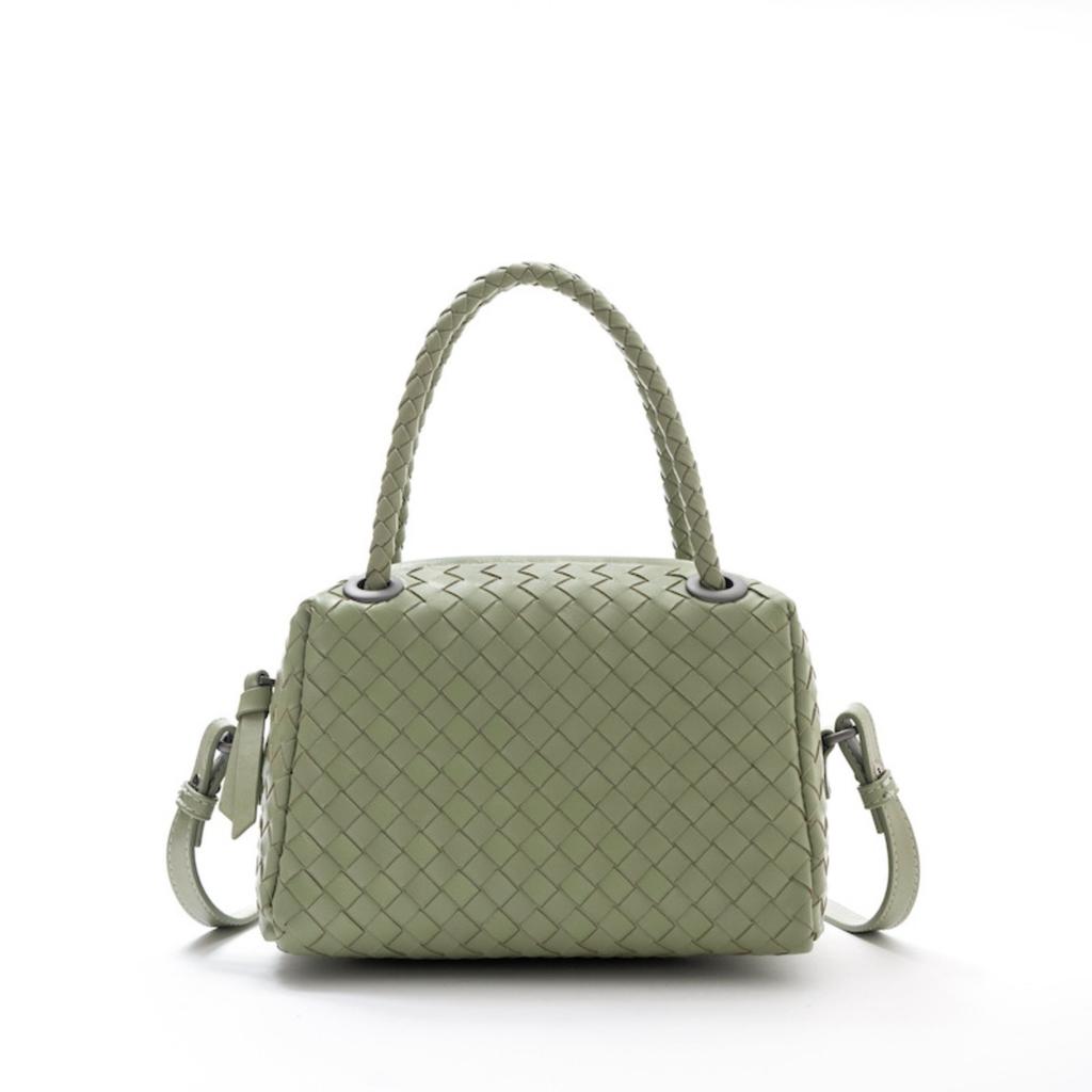 Trendy Women's Bag Versatile Woven Top Layer Sheepskin Hand-woven Hand-carried Cross-body Pillow Wrap Sheepskin Weaving