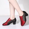Echtes Leder Latein Tanzschuhe Weichsohlige Damen Moderne Jazzschuhe Lehrer Schuhe Square Dance