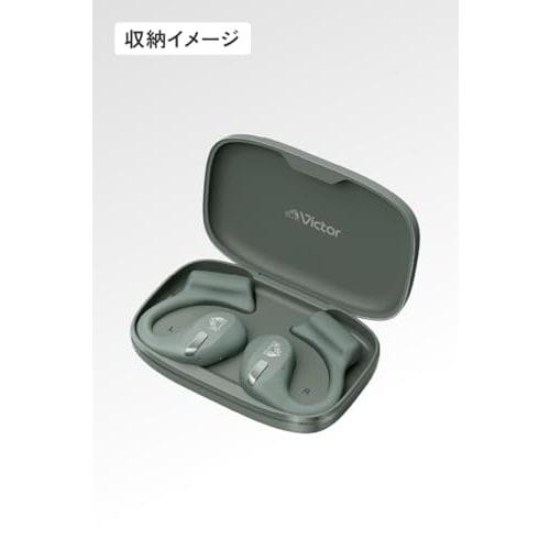 JVC Kenwood Victor HA-NP50T-BA Wireless Bluetooth Earphones, Open-Ear, Non-Blocking, Multi-Point, Ear-Hook, Up To 38 Hours of Playback, with Mic, Blac