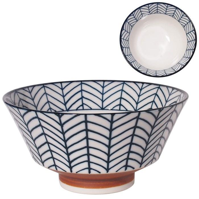 Minoru Pottery Mino-yaki Suyu 180 Ramen Bowl Yaeba Indigo Yaeba Inverted Ramen Bowl