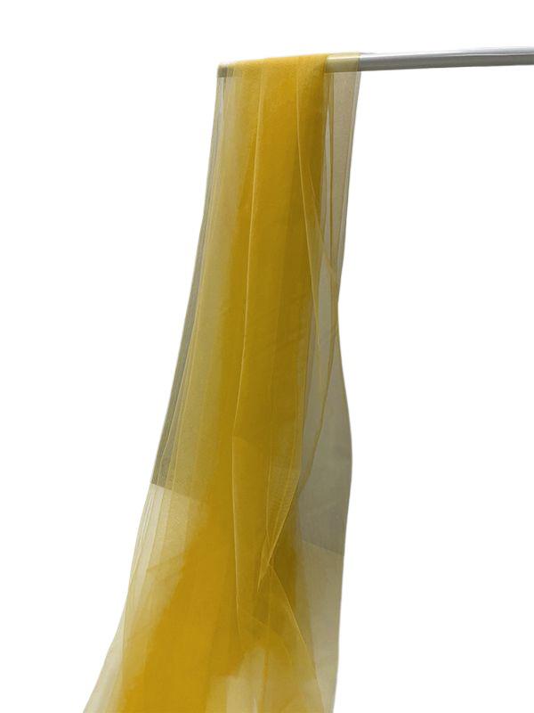 Zitronengelber Gaze-Stoff - Perfekt für Kindergarten-Dekoration & Foto-Hintergründe | Einfarbig Frische Serie