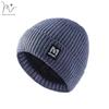 autumn and winter knitted hat, outdoor sports thermal head hat, fleece flanged hat, solid color simple alphabet hat