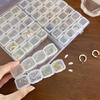 Stylish Jewelry Organiser with Compartment Transparent Case Plastic Storage Box For Earrings Necklaces Accessories
