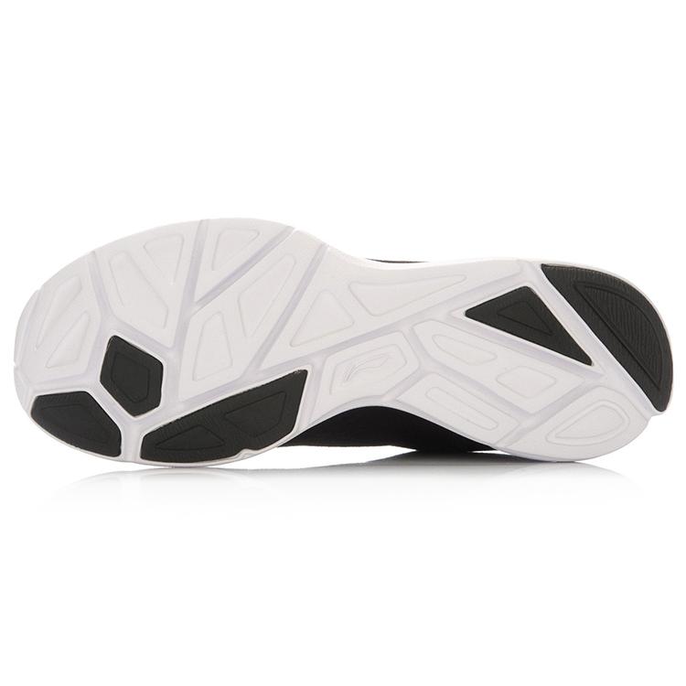 Li Ning Synthetic Leather Cushioning Slip Resistant Abrasion Resistant Breathable Low Top Running Shoes Men's Black ARBL071-2