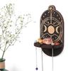 Crystal Shelf Display Wall Stand Wooden Carving Pattern Home Candle Holder Craft Display Stand Boho Style Crystal Hanging Stand