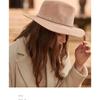 New wide-brimmed tapered knitted hat for men and women, large brim hat, light