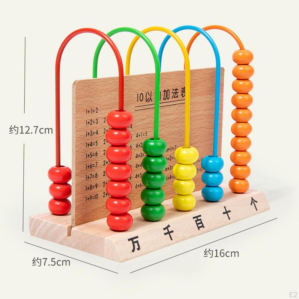 Abacus Toy Math Counting Bead Hand Eye Coordination Counters Toys Wooden for